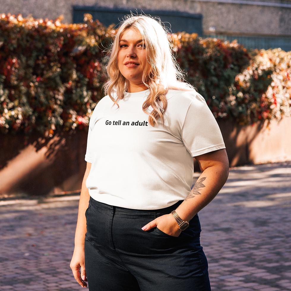 Thumbnail: Unisex T-shirt - Go tell an adult
