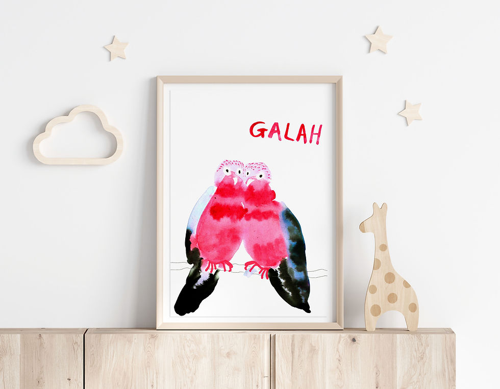 Thumbnail: Galah birds print