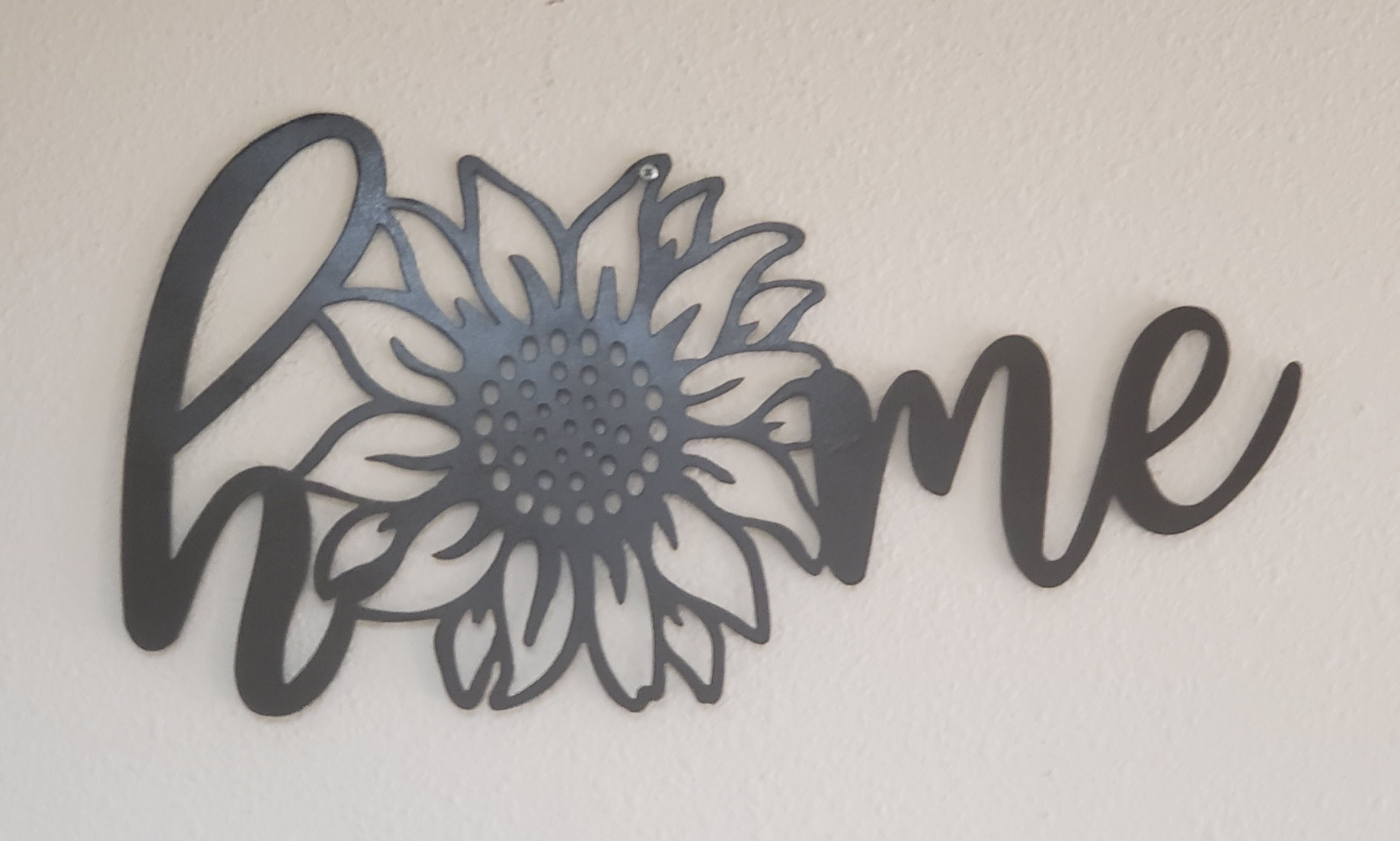 Farmhouse style Home wall sign with Sunflower, metal wall art