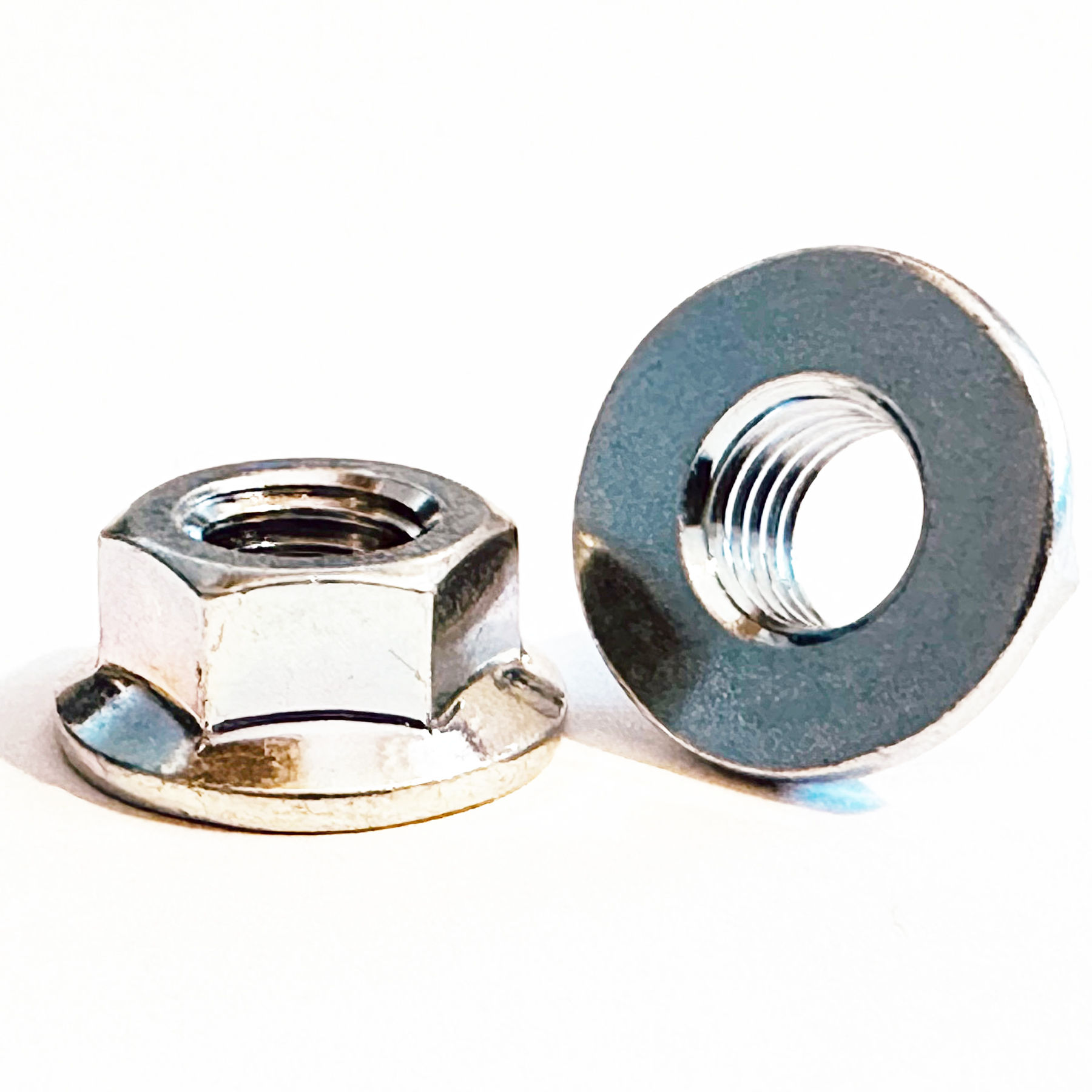 M10-1.25 Fine Pitch Plain Flanged Nut Zinc Plated JIS 92015-1415