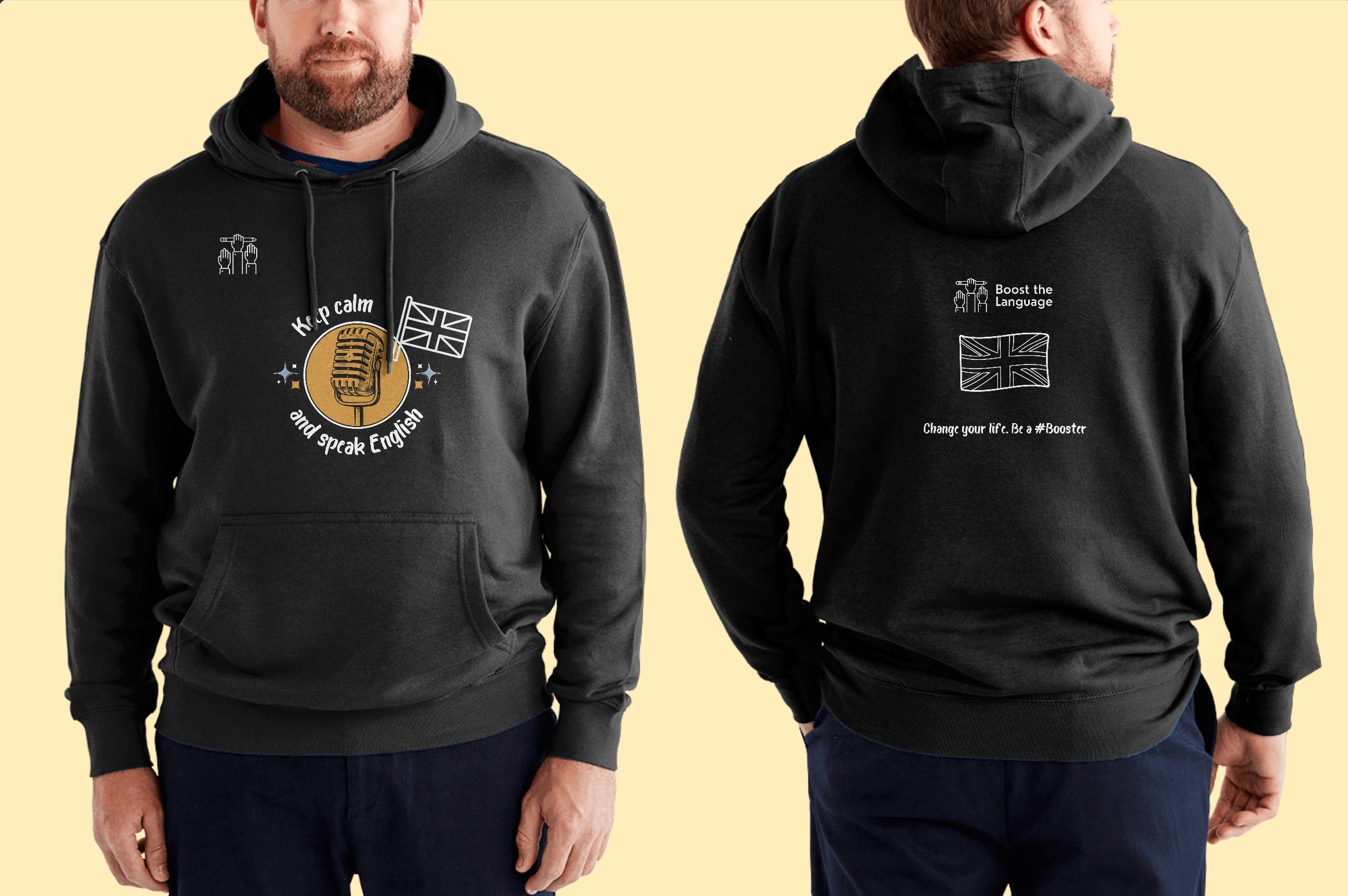 Sudadera con Capucha "Keep calm and speak English"