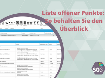 Liste offener Punkte: So behalten Sie den Überblick