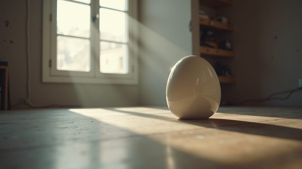 Eye-level view of an artist's portfolio showcasing unique and conceptual works