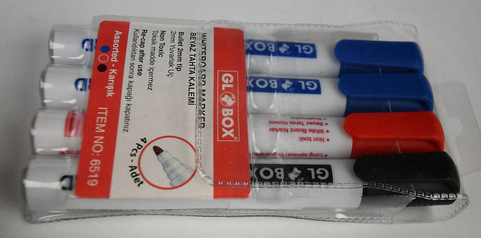Thumbnail: GloBox 6519 Whiteboard Pen 4 Blister Pack 6519