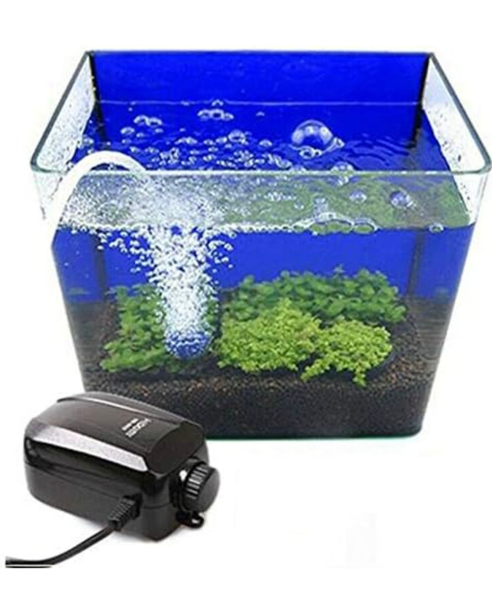 Küçük resim: Hidom 4.0w Aquarium Adjustable Air Pump Twin Valve HD-603 with Accessories
