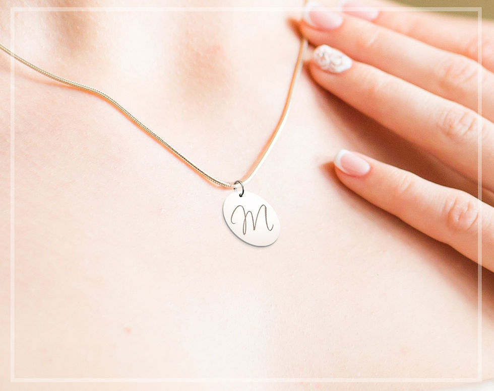 Thumbnail: Personalized Initial Necklace - Sterling Silver