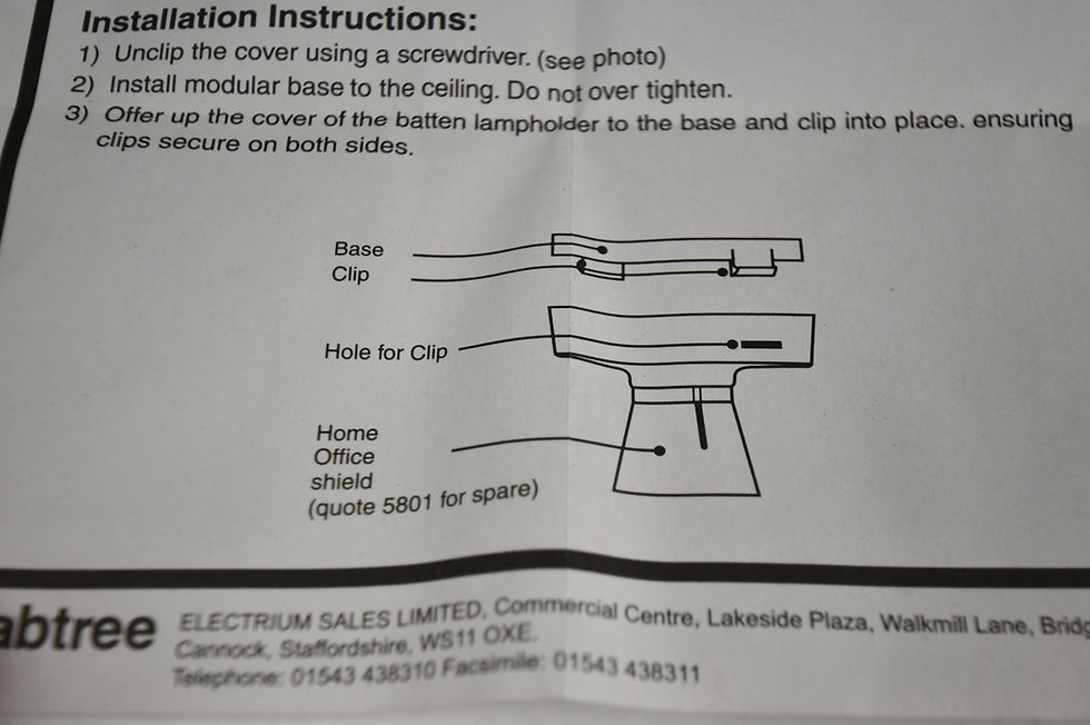 Thumbnail: Crabtree SF5851 Safety Batten Lampholder Home Office Skirt