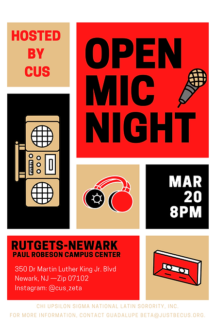 CUS Open Mic Night at Rutgers Newark