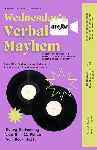 Wednesdays Are For Verbal Mayhem at Rutgers University