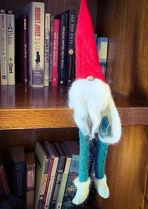 Custom felted house gnome