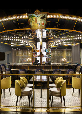 Carousel Bar at Francois Frankie designed, fabricated, and installed by 555 International