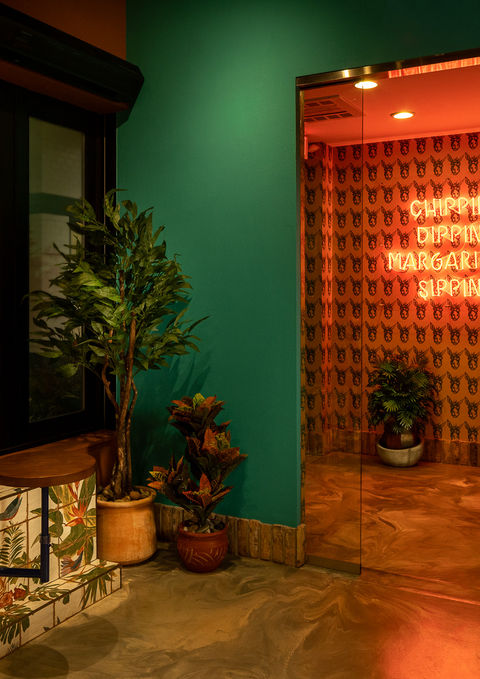 Bathroom entrance design for Fat Rosie's Naperville by 555 International