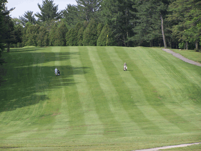 Beautiful walk up hole #9 to the clubhouse