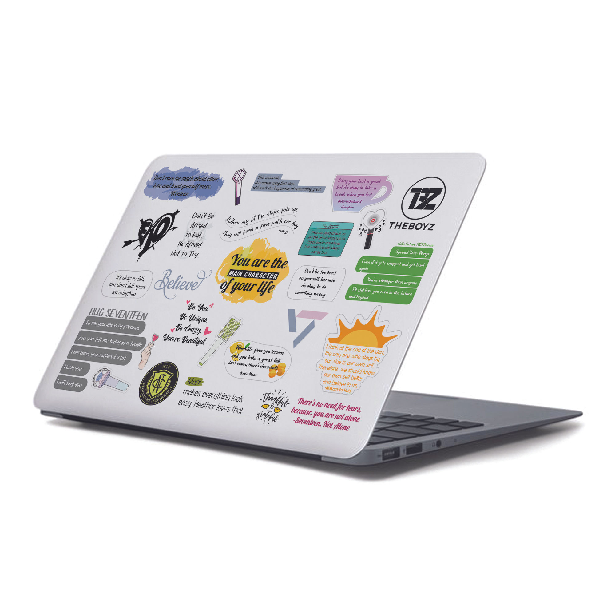 Multistan Quotes (Exo, Seventeen, Nct, The Boys) Laptop Skin