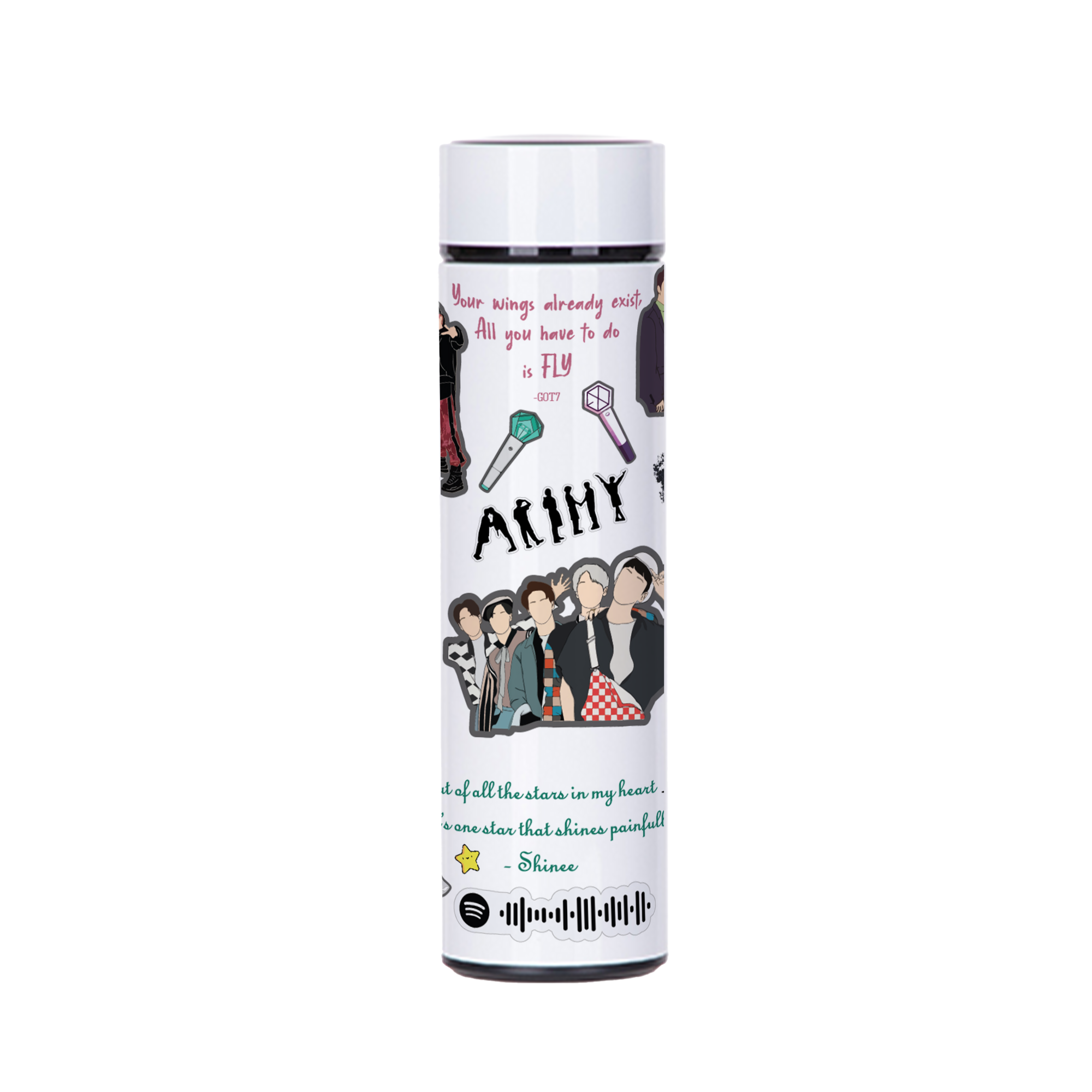 MULTISTAN | (exo, bts, shinee, got7) | LED BOTTLE