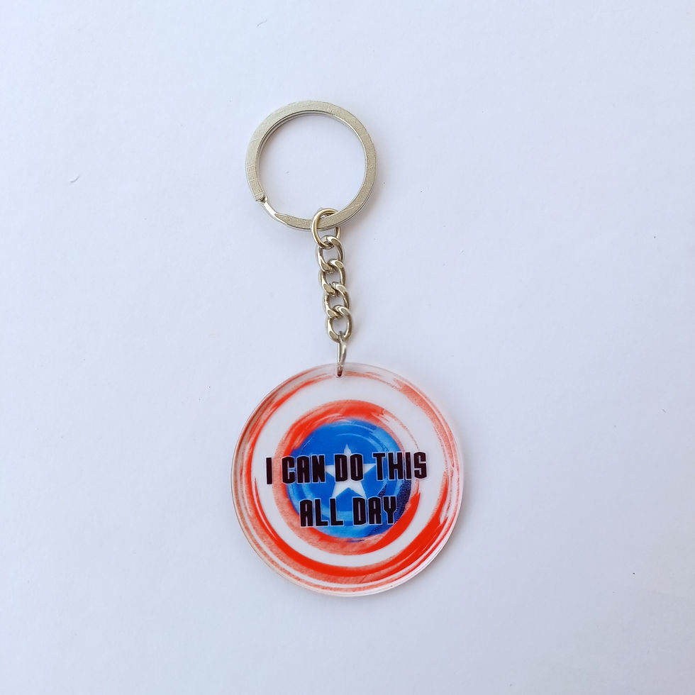 Captain America I Can Do This All Day Clear Keychain