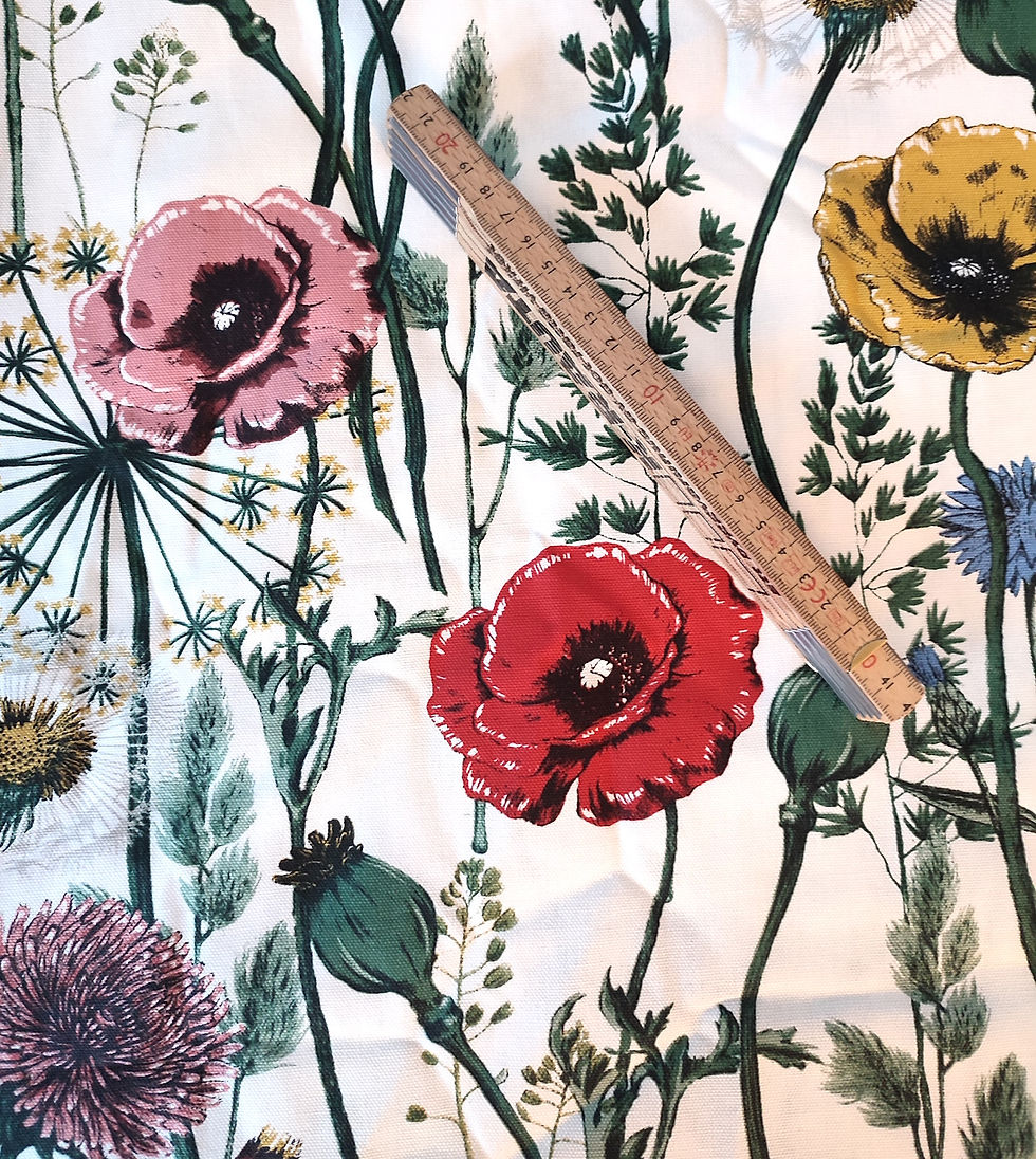 Miniatyrbild: Tyg/Gardinlängd Blomsteräng