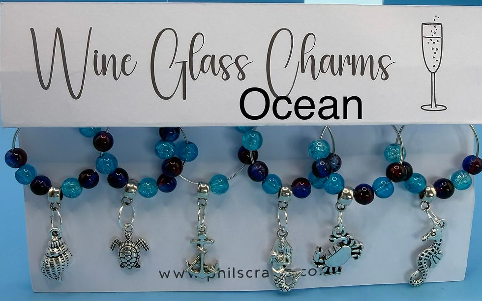 Thumbnail: Wine glass Charms, pack of 6