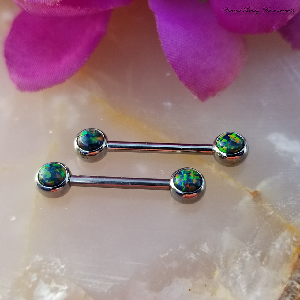 Thumbnail: Threadless Cabochon Gem Straight Barbell