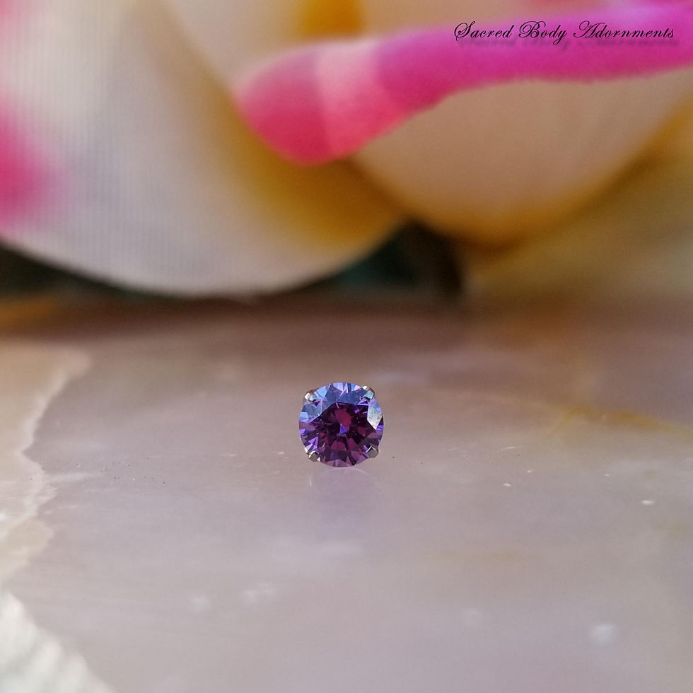 Thumbnail: Implant Grade Titanium Faceted Threadless Gems
