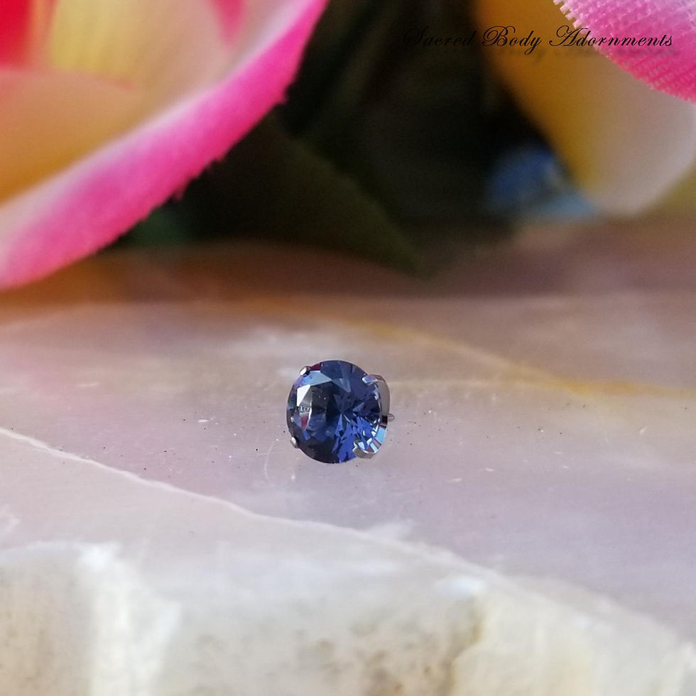 Thumbnail: Implant Grade Titanium Faceted Threadless Gems