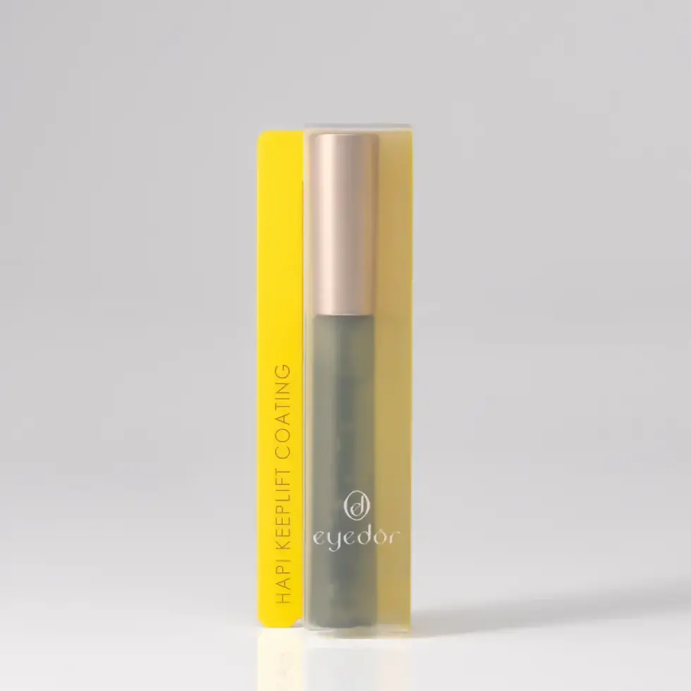 Eye d’or Happy Keep Lift Coating eyelash treatment with packaging, made in Japan