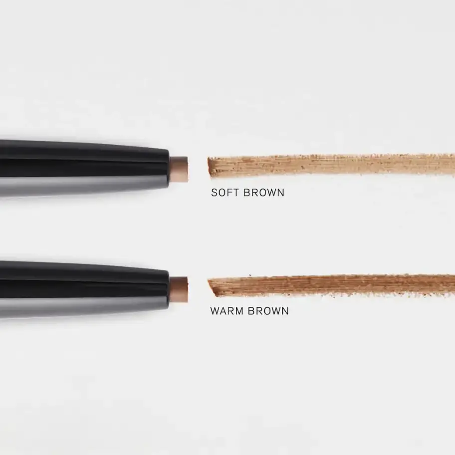 RevitaLash Hi-Def Brow Pencil Warm Brown and Soft Brown shade comparison