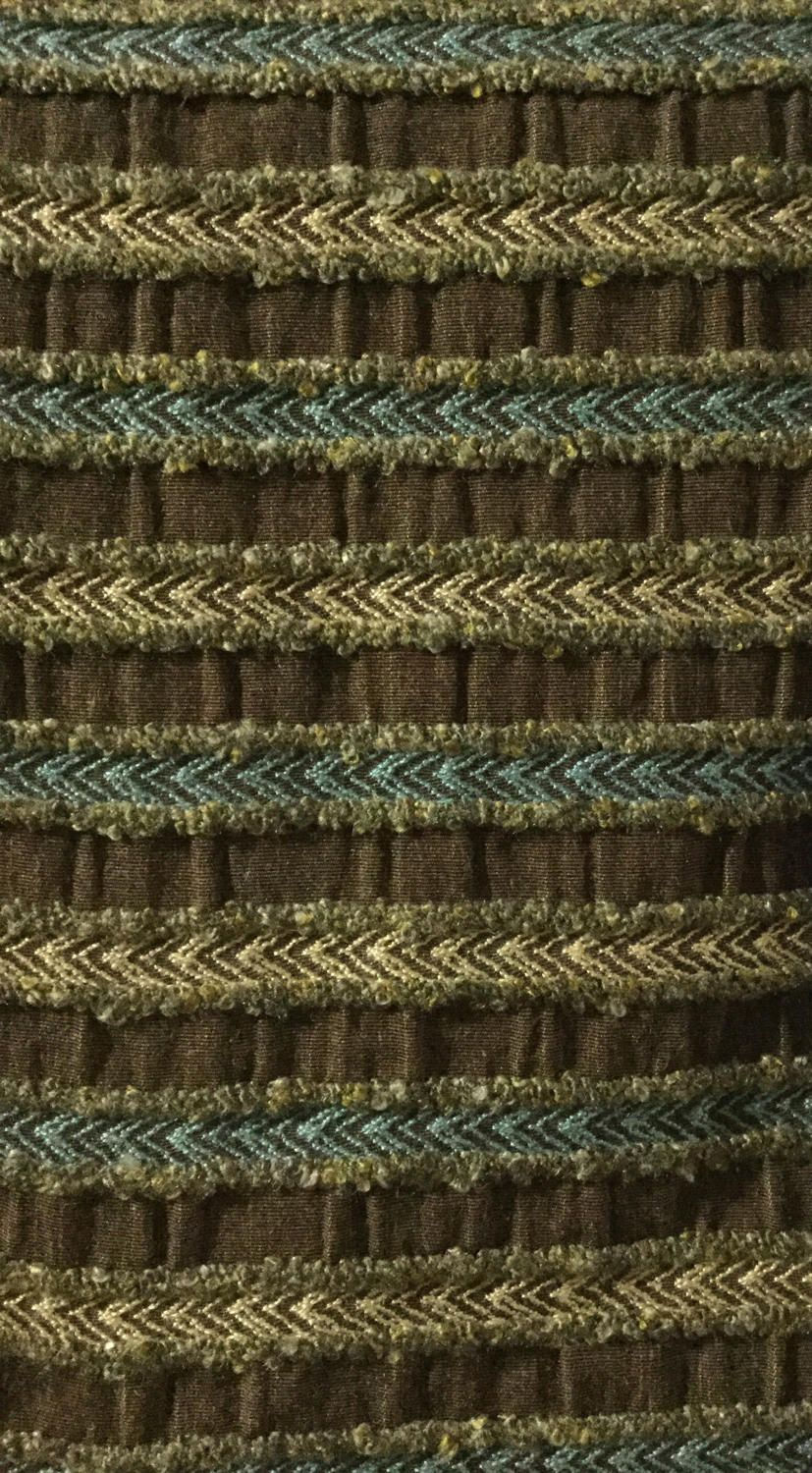 Brown & Blue Textured Stripe