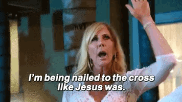 I'm being nailed to the cross