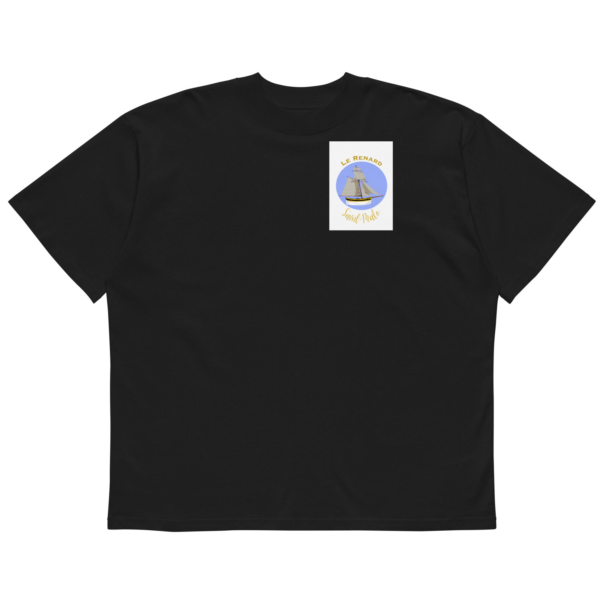 T-shirt col montant écologique unisexe Saint-Malo - Le Renard