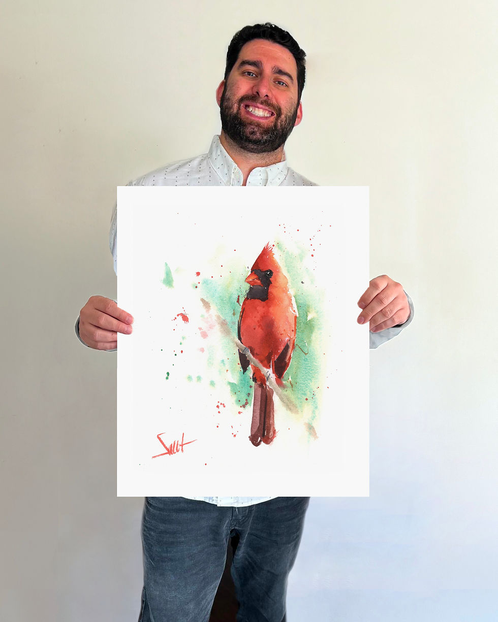 Thumbnail: watercolor cardinal painting artist eric sweet