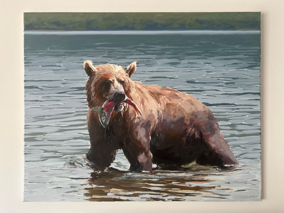 Thumbnail: Grizzly Original Oil Painting