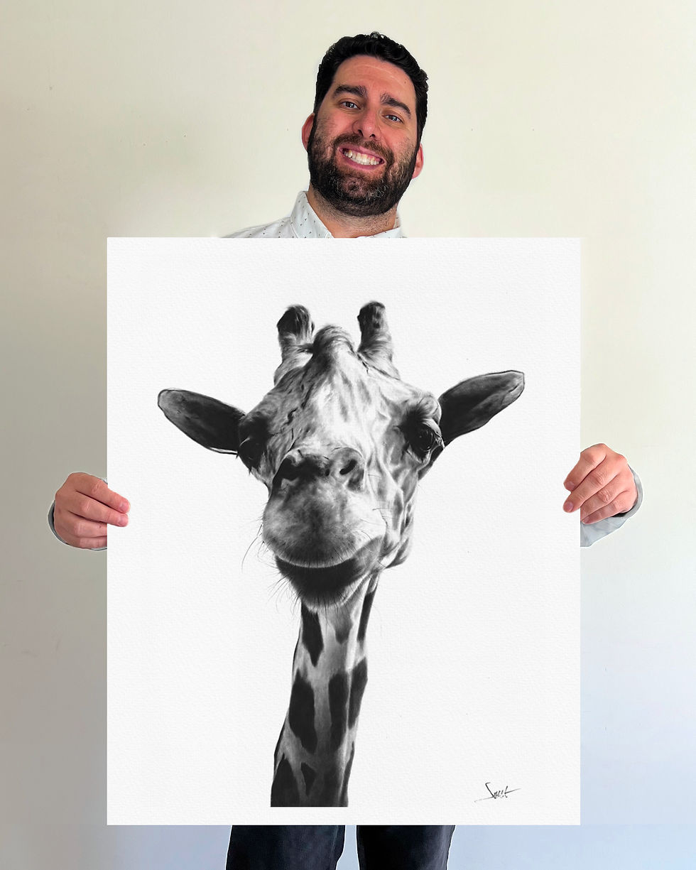Thumbnail: giraffe oil painting animal artist eric sweet