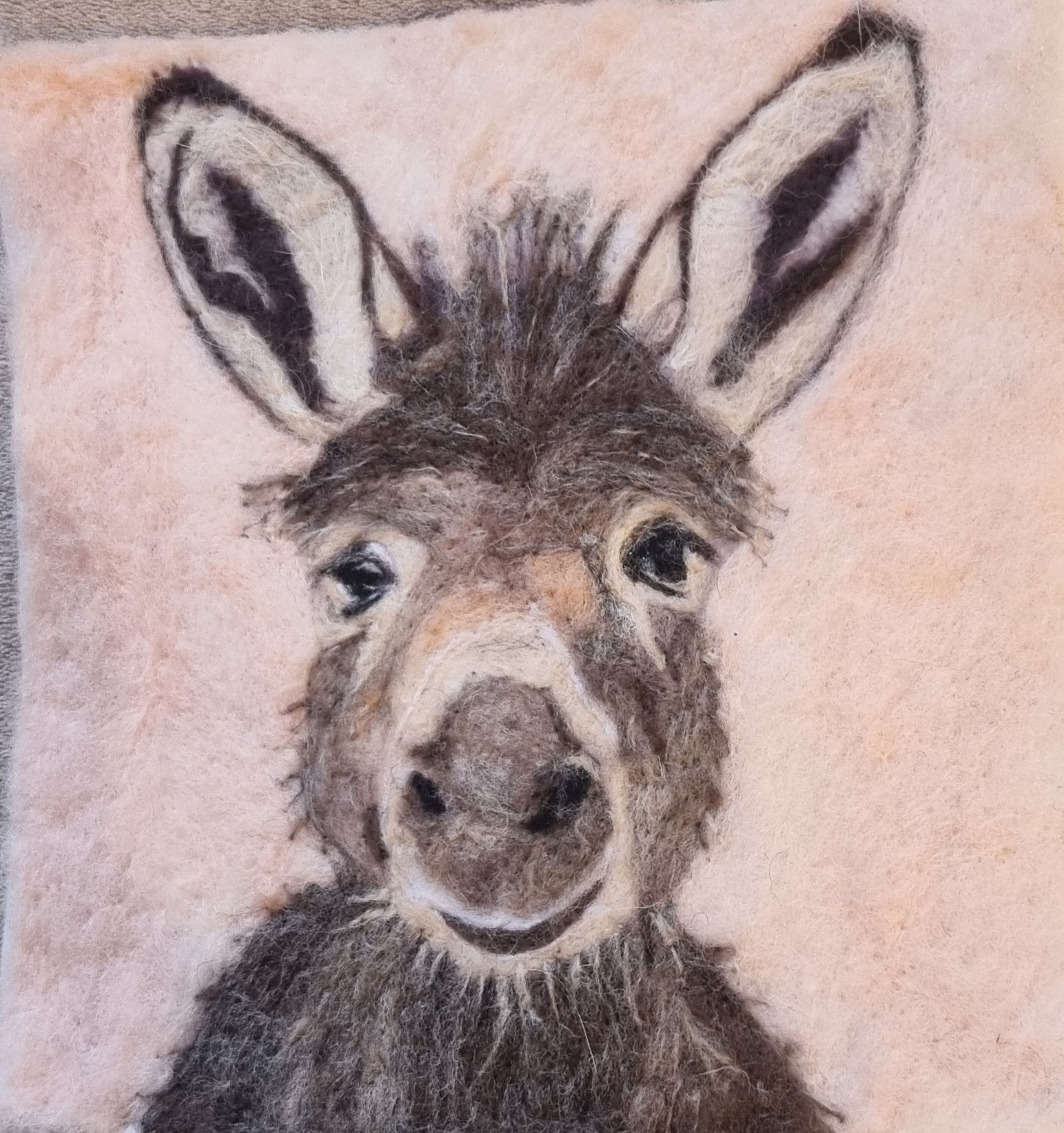 Needle felted Donkey portrait