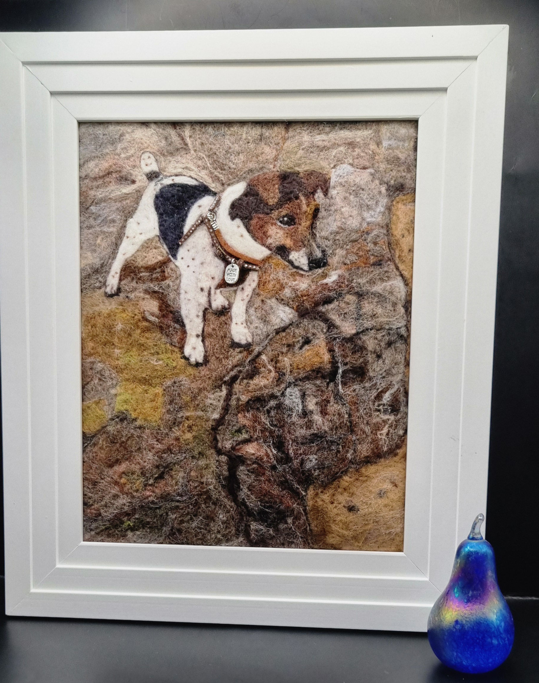 Needle felted pet portrait