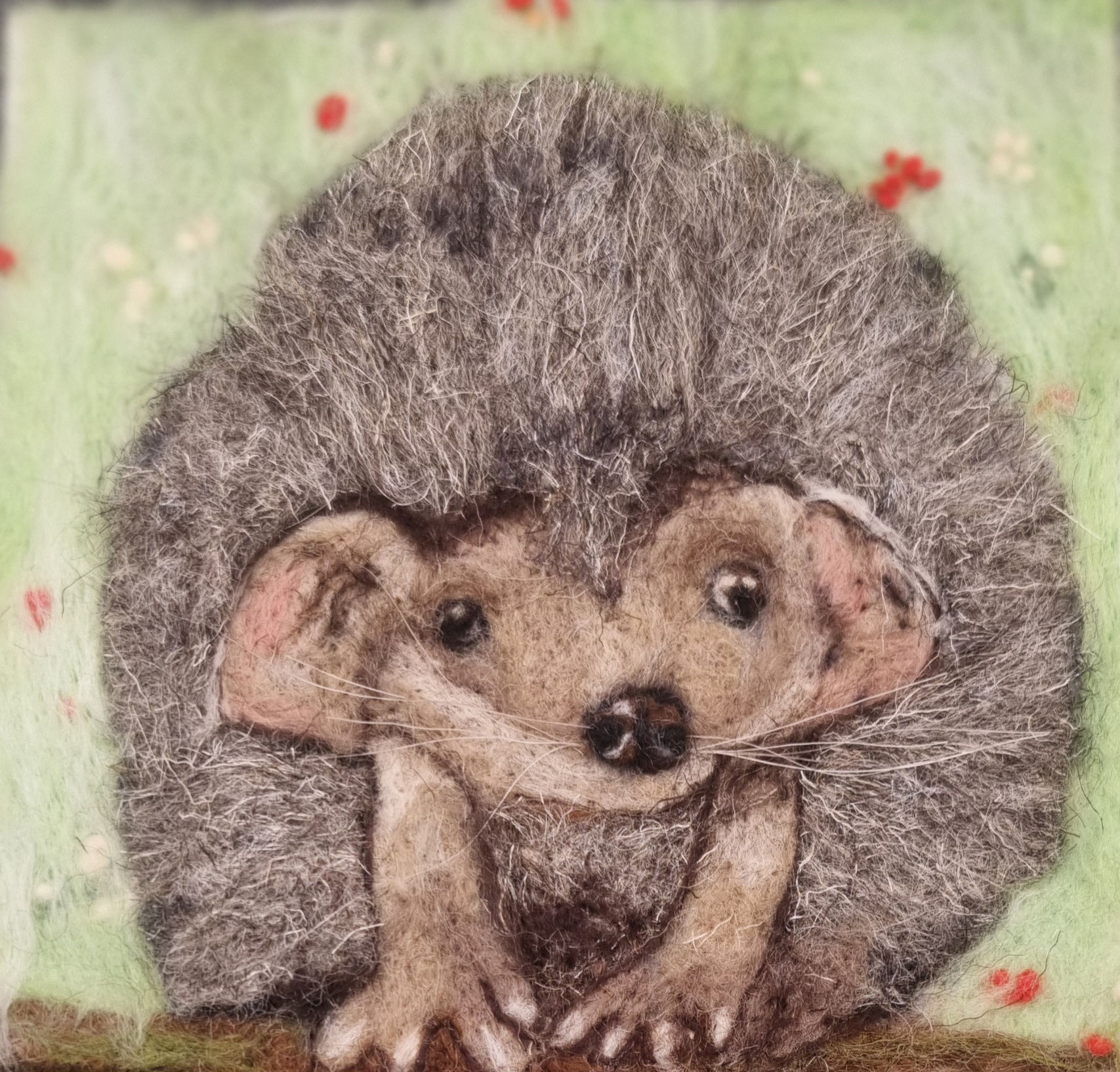Needle felted Hedgehog picture