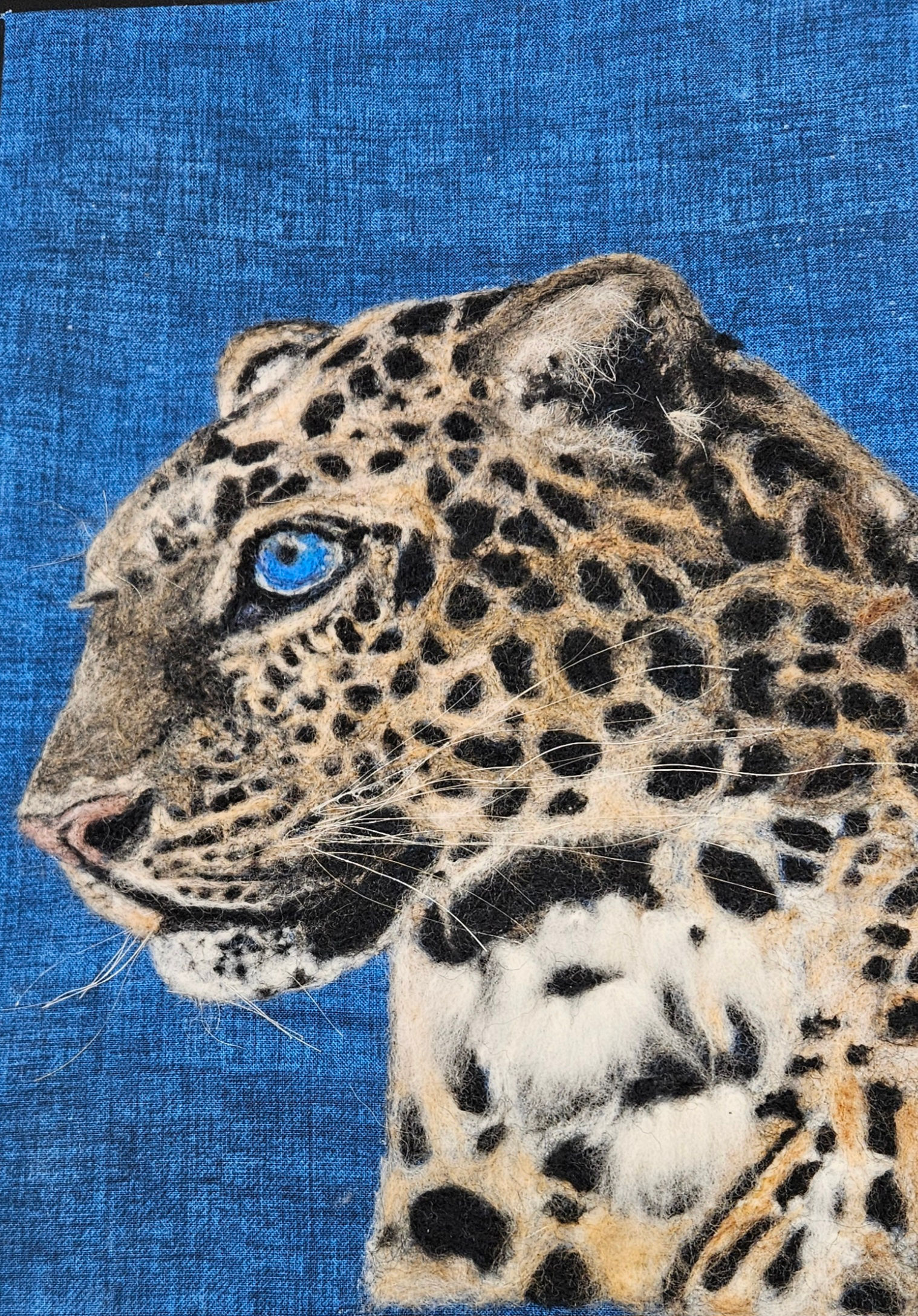 'Azure' Needle felted leopard