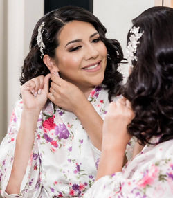 Soft glam makeup and hair