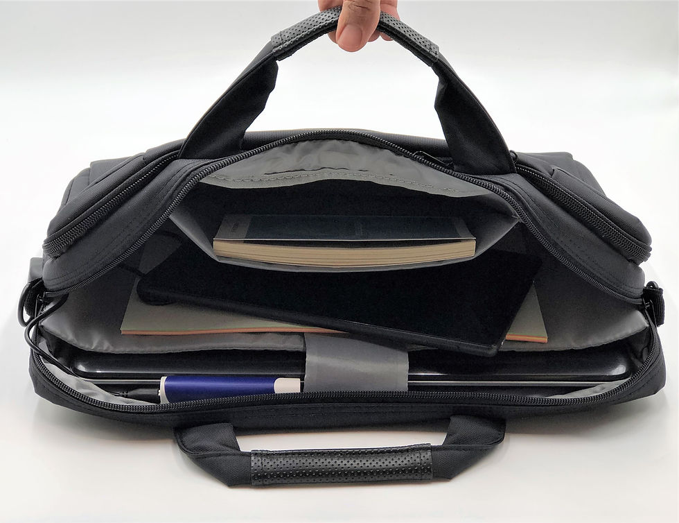 Thumbnail: Black BIZEY  Laptop  Shoulder Messenger Bag with Charging Port