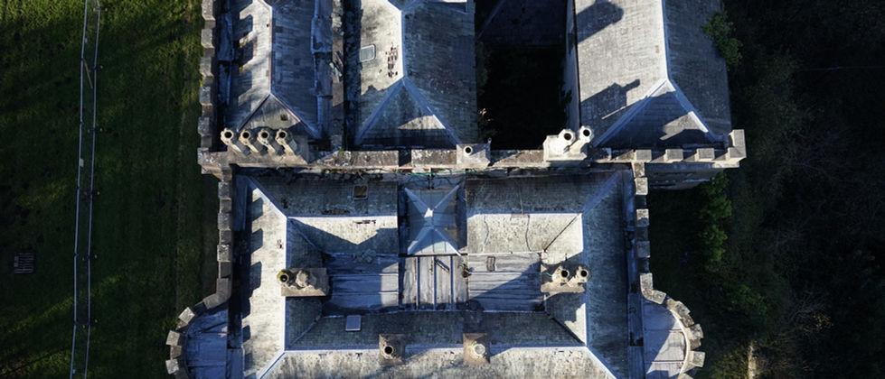 Drone Photograph - Penylln Castle Nadir View - front