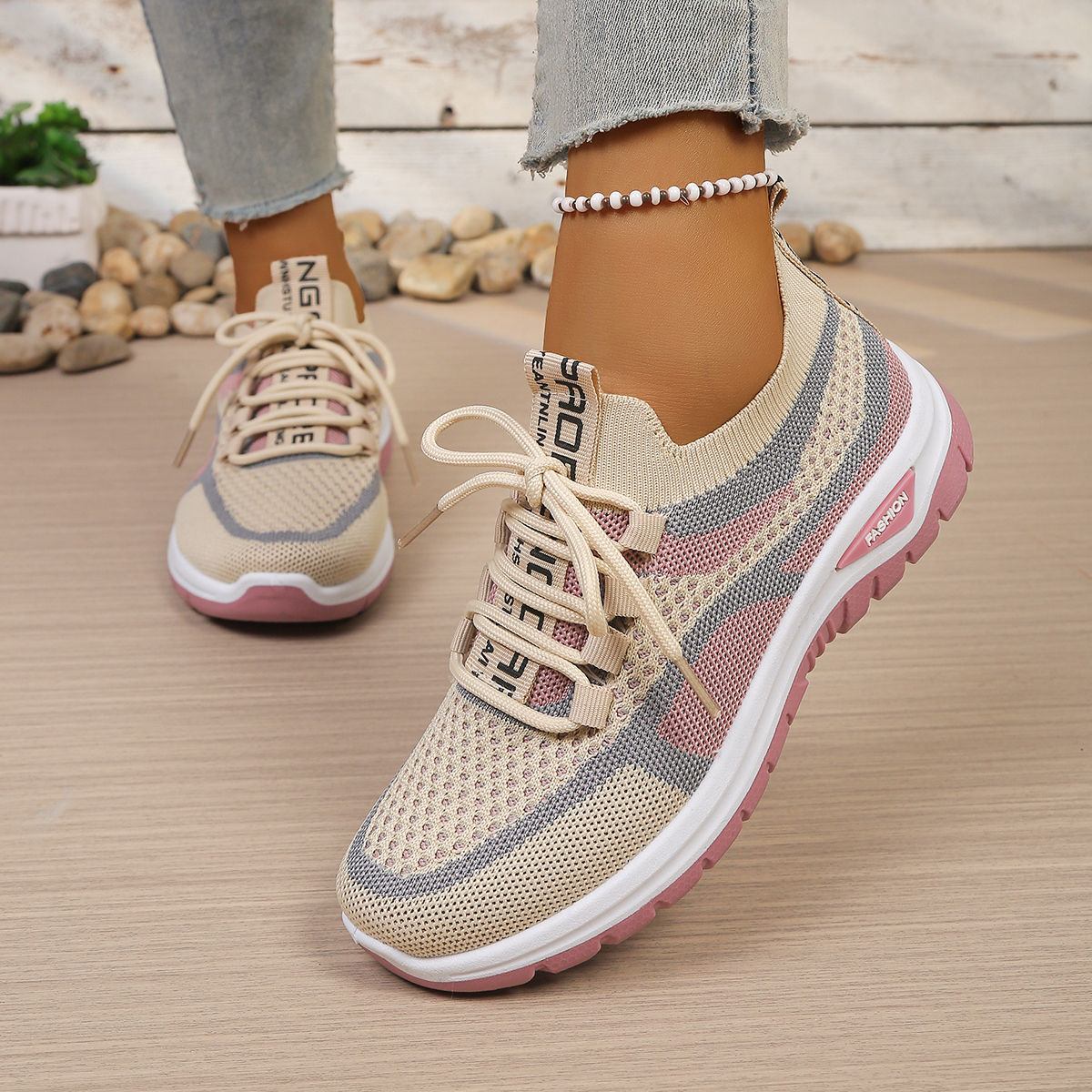 Women's shoes summer 2026 casual sneaker new style two-color single shoes, versa