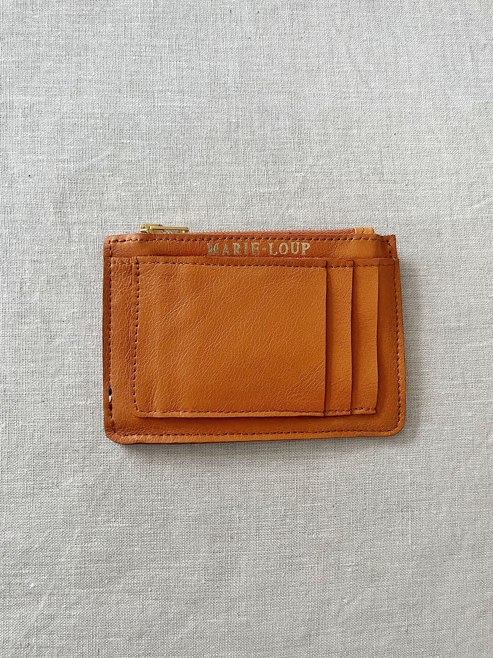 Portefeuille zip - Orangé