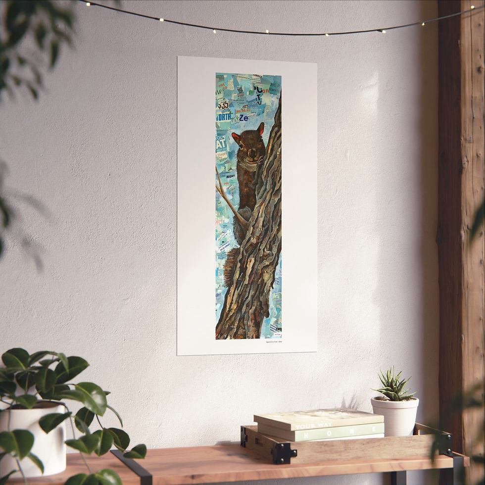 Thumbnail: Squirrel in Tree | Unframed Art Print