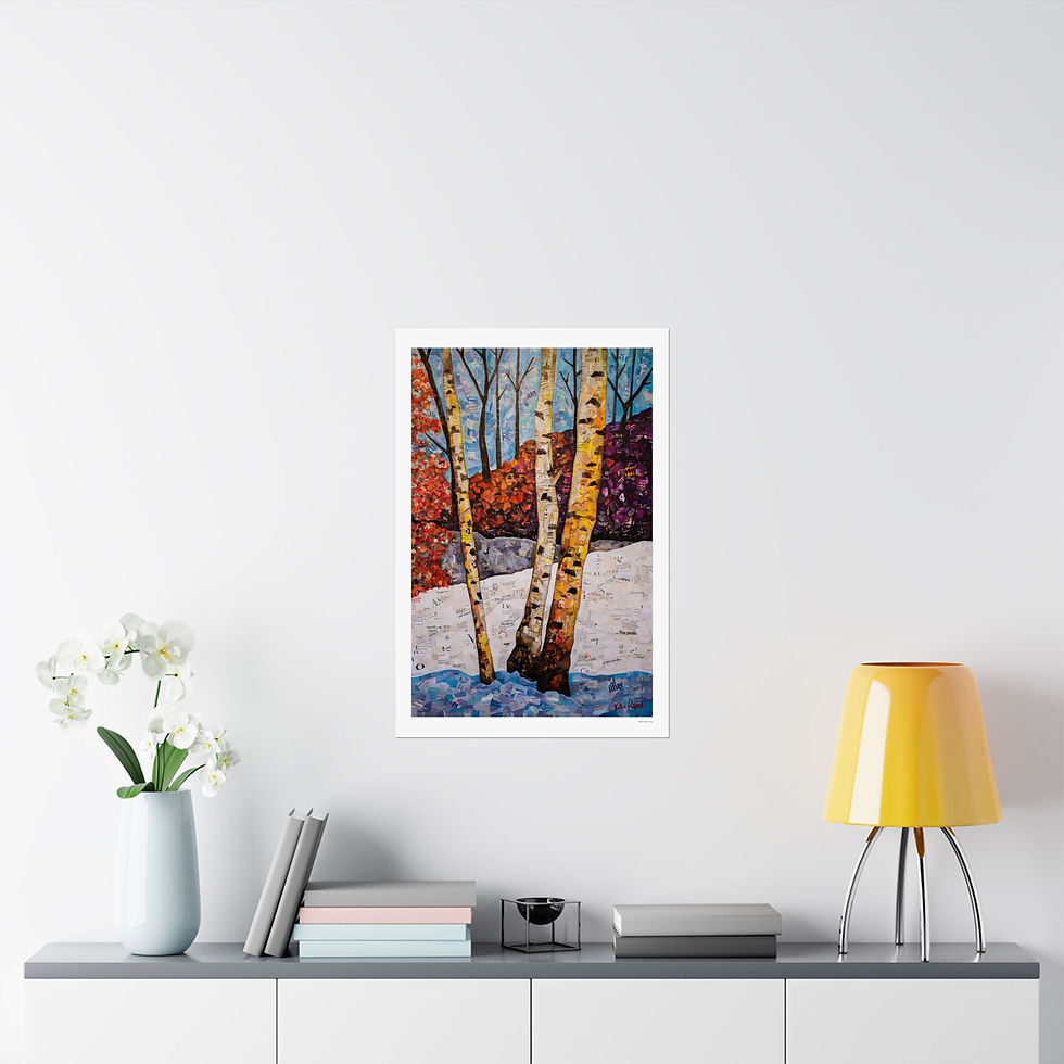 Thumbnail: Birch in Snow | Unframed Art Print