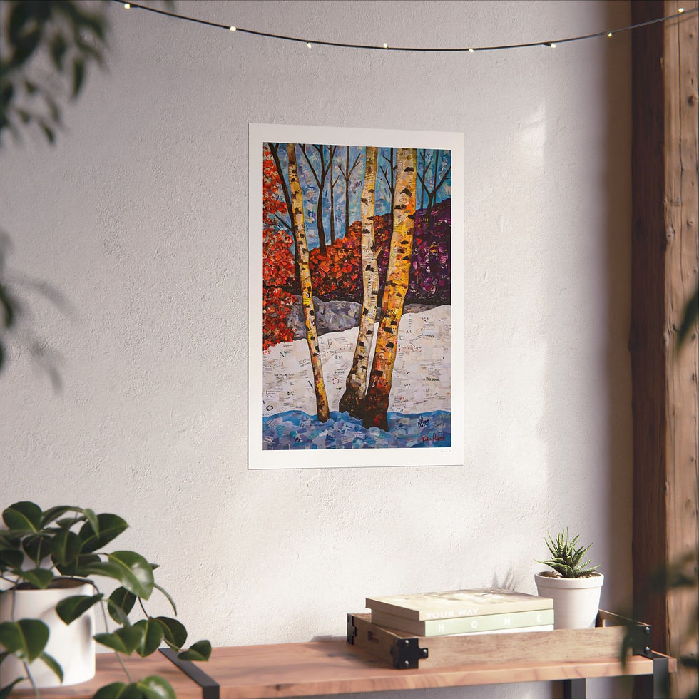 Thumbnail: Birch in Snow | Unframed Art Print