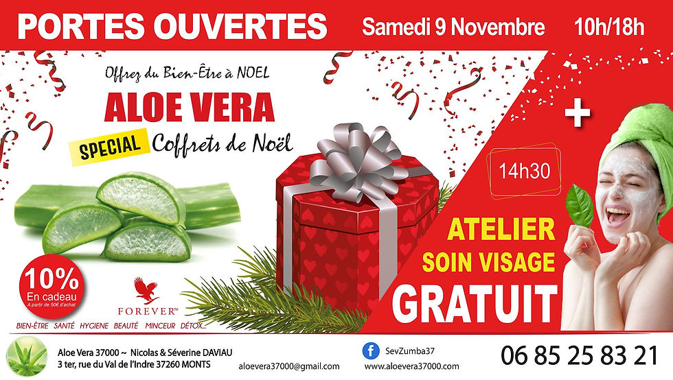 Portes Ouvertes Aloe Vera - Spécial Cadeaux de Noël + Atelier Soin Visage GRATUIT