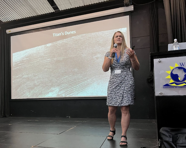 Dr. Jani Radebaugh explains Titan’s Dunes compared to Namib Desert dunes.