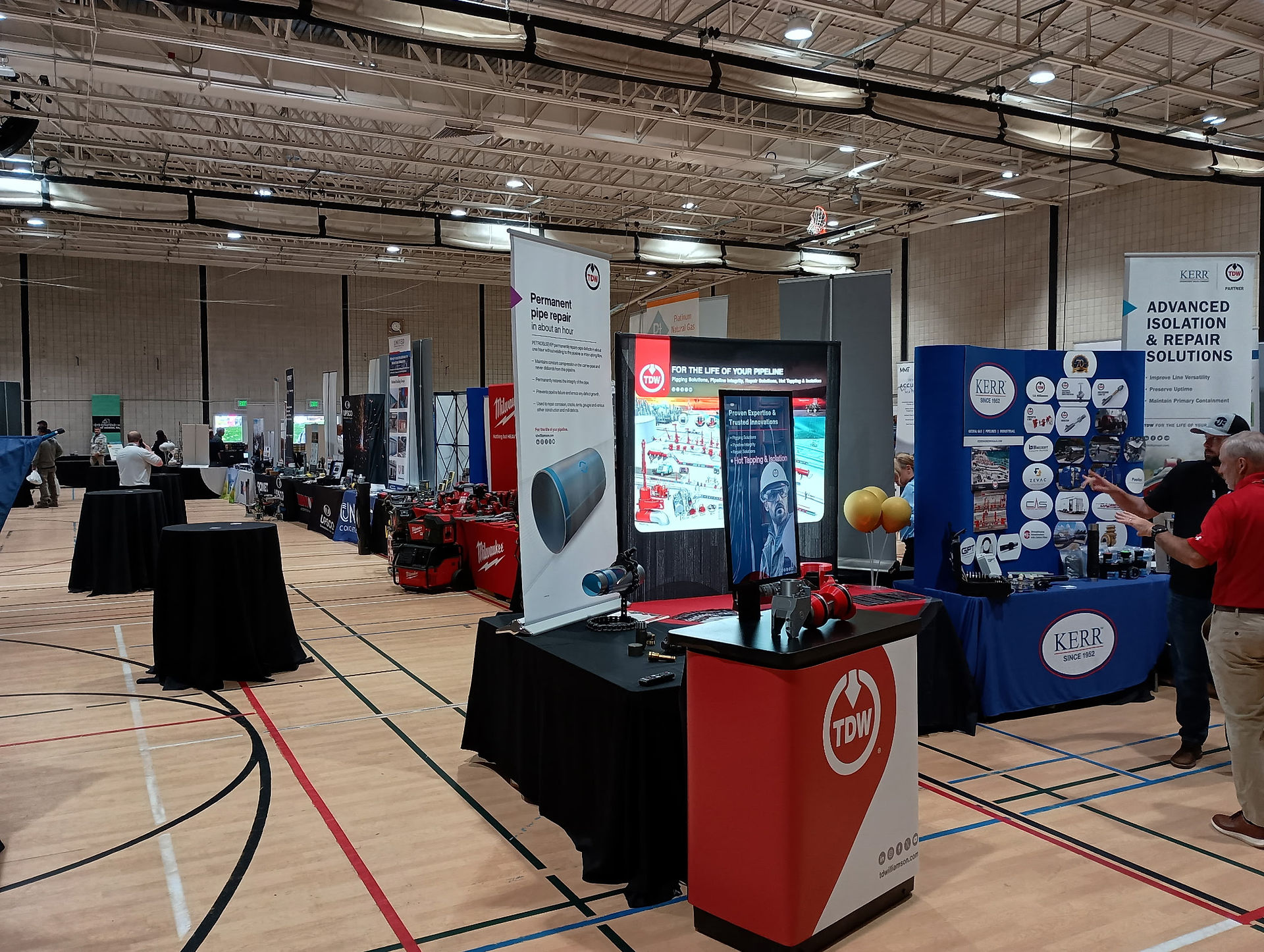 Exhibit hall at the 2026 NGA Gas Operations School & Exhibit featuring utility industry vendors and attendees