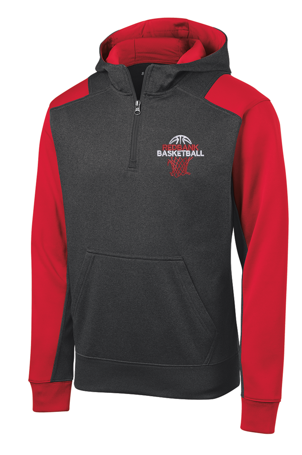 RV Youth Basketball Embroidered Sport-Tek Fleece Colorblock 1/4-Zip Hoodie