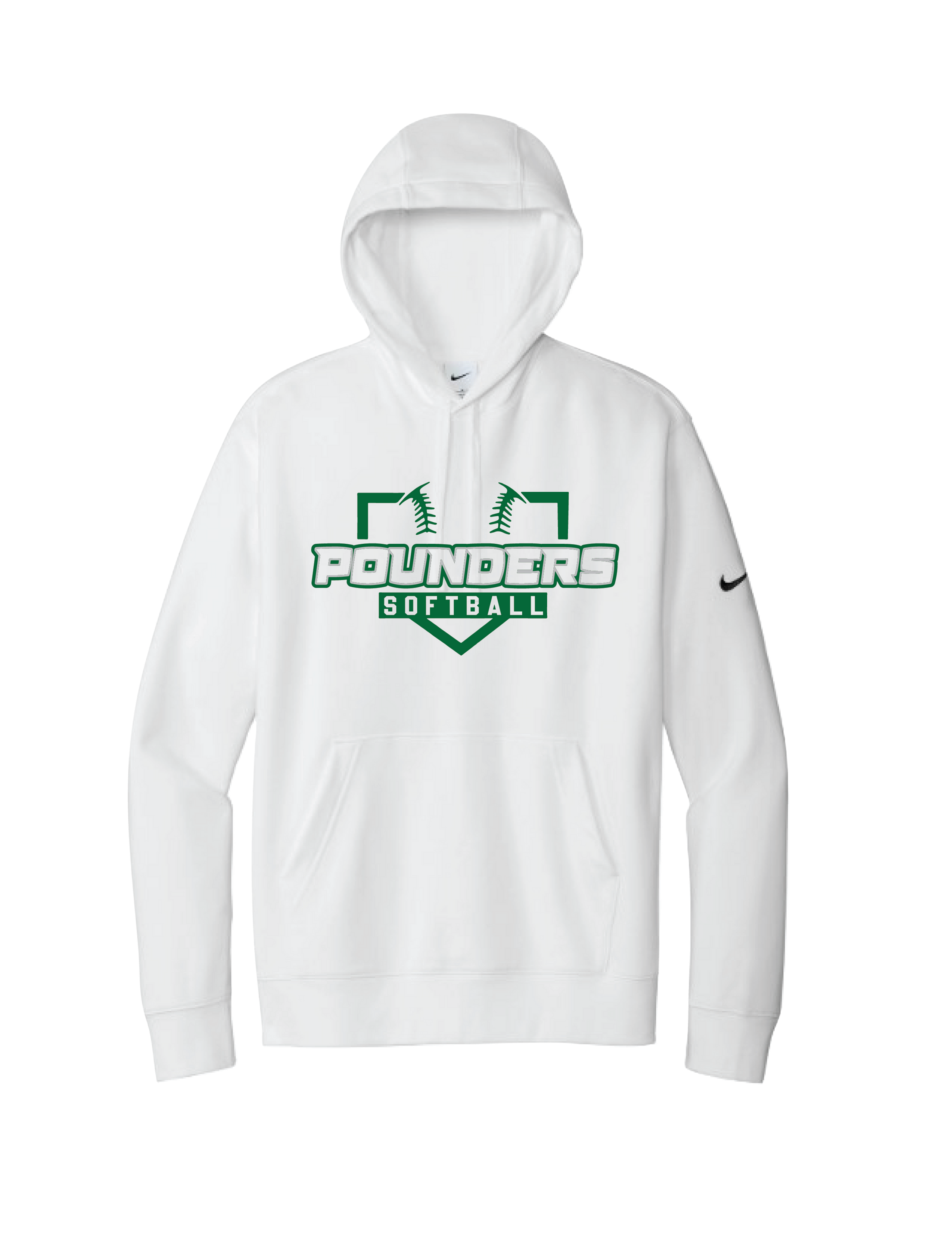 Pounders "Plate" Nike Club Fleece Sleeve Swoosh Pullover Hoodie